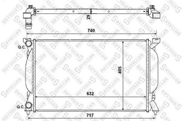 1025334SX Stellox radiador de esfriamento de motor