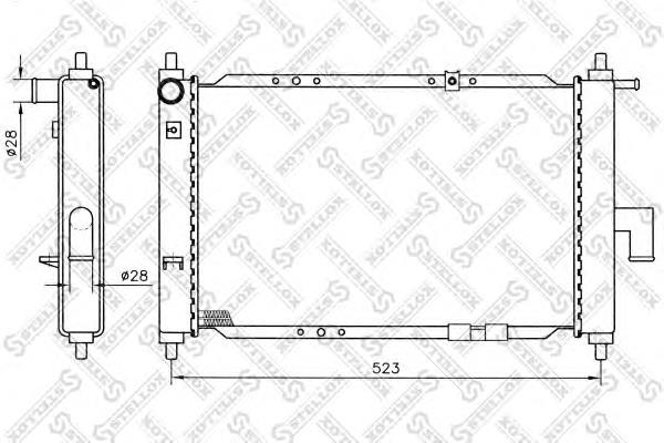 ADG09825 Blue Print radiador de esfriamento de motor