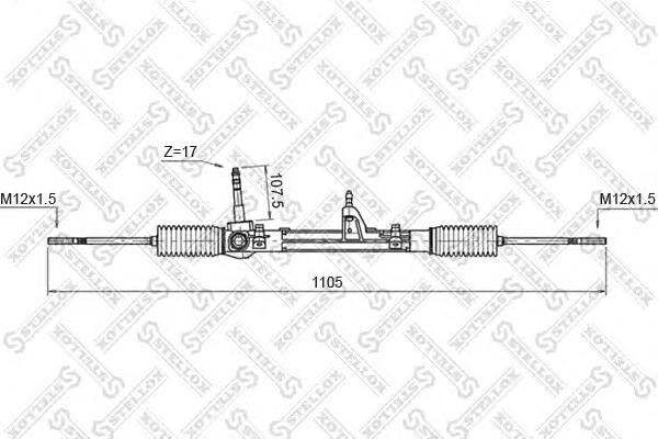 0035011SX Stellox cremalheira da direção