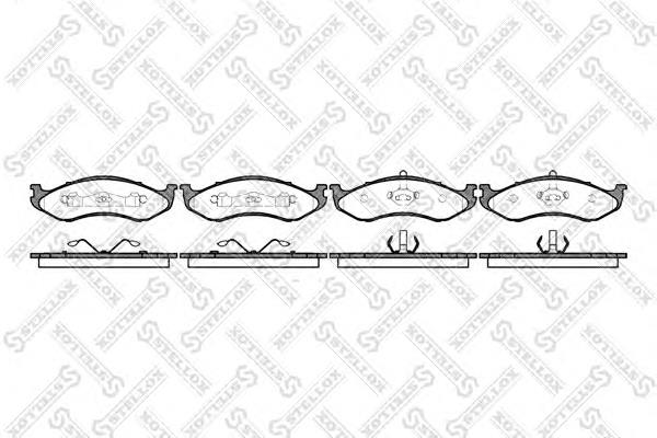 478000BSX Stellox sapatas do freio dianteiras de disco