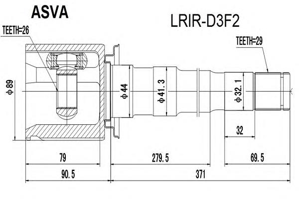 TDB500100PI Land Rover junta homocinética interna dianteira direita