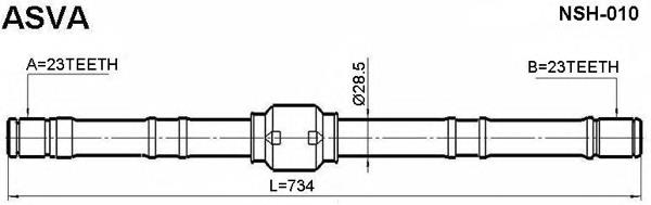 Правая полуось NSH010 Asva