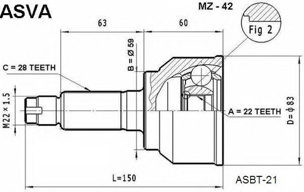 AW1510127 Aywiparts junta homocinética externa dianteira