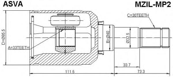 FF0522620A Mazda Граната внутренняя передняя левая