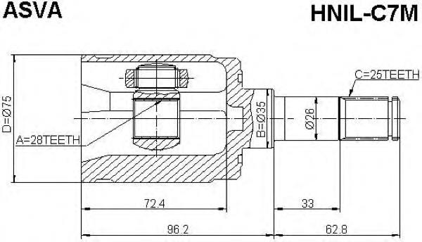 HNILC7M Asva Граната внутренняя передняя левая