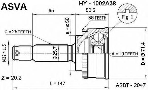 ШРУС наружный передний CW2624 Optimal