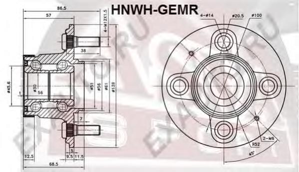 Ступица задняя HNWHGEMR Asva