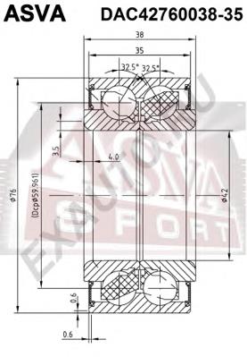 Подшипник ступицы DAC4276003835 Asva