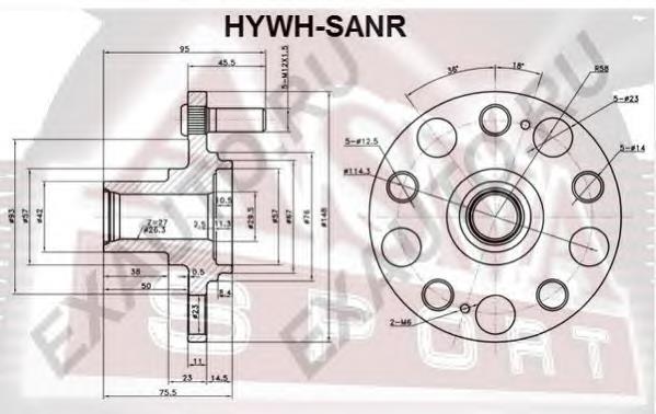 HYWHSANR Asva cubo traseiro