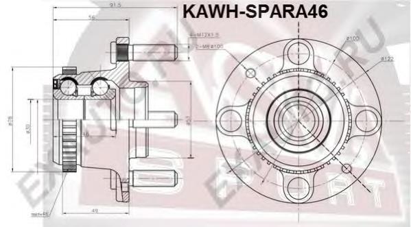 Ступица задняя KAWHSPARA46 Asva