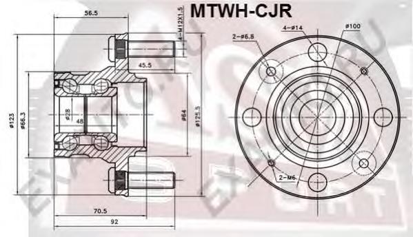 Ступица задняя MTWHCJR Asva