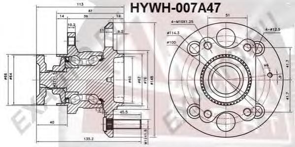 Cubo traseiro para Hyundai Sonata (EU4)