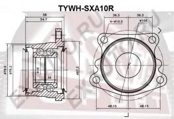 Подшипник задней ступицы TYWHSXA10R Asva