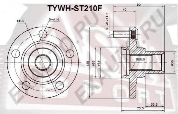 Ступица передняя TYWHST210F Asva