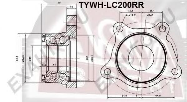 Подшипник задней ступицы TYWHLC200RR Asva