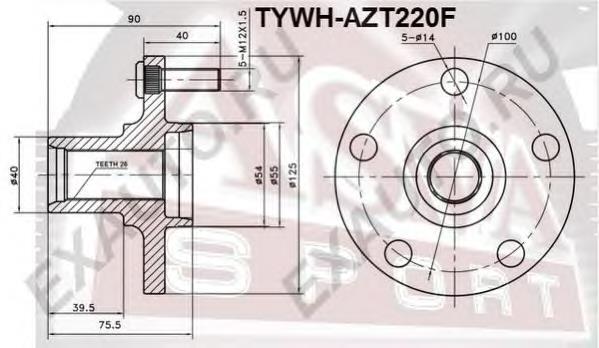 Ступица передняя TYWHAZT220F Asva