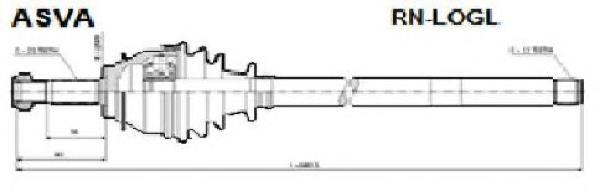 RNLOGL Asva junta homocinética externa dianteira