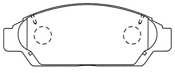 Передние тормозные колодки AKD1260 Asva