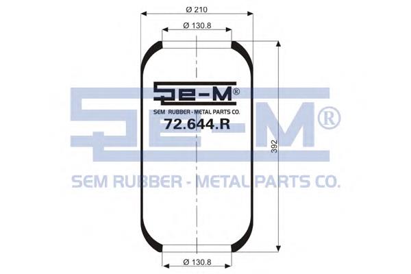 Рессора пневматической подвески SEM 72644R цена, от 25.42 USD