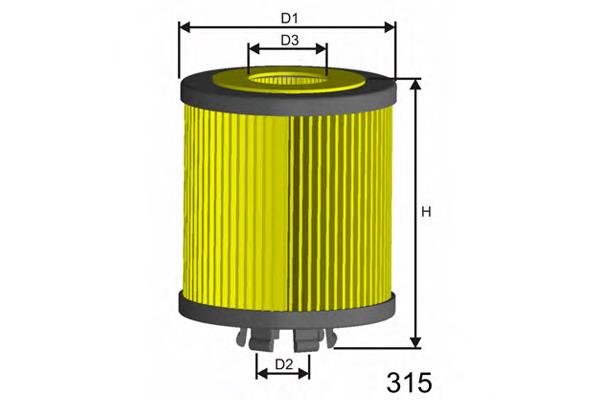 L107 Misfat filtro de óleo