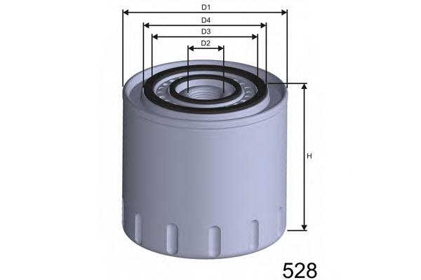 Z314 Misfat filtro de óleo