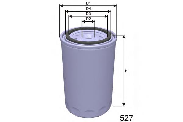 Z152B Misfat filtro de óleo