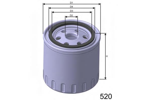 Z632 Misfat filtro de óleo