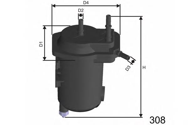F114 Misfat filtro de combustível