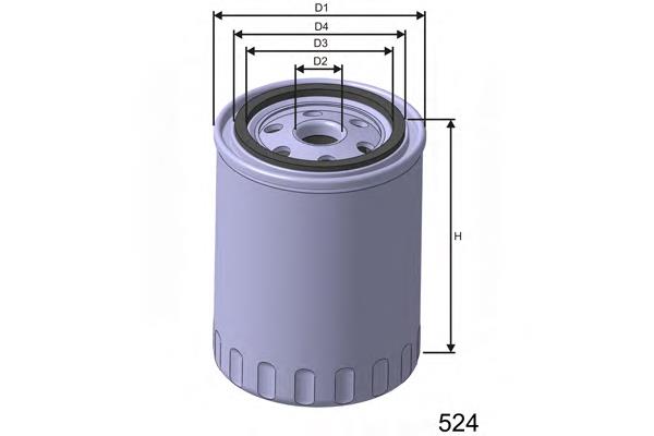 Z164B Misfat filtro de óleo