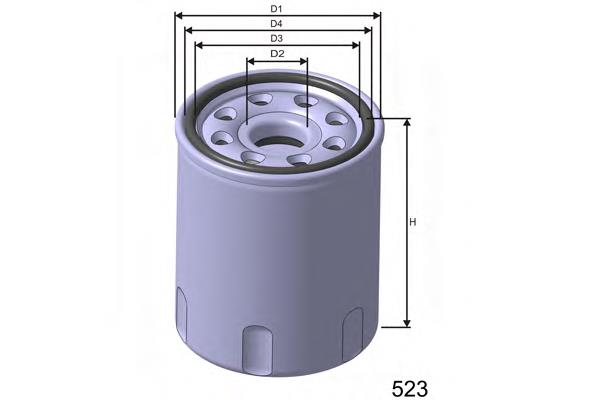 Z452 Misfat filtro de óleo