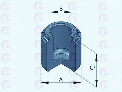 Pistão de suporte do freio traseiro 150790C ERT