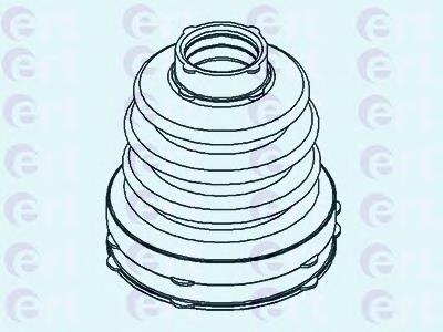 500437 ERT bota de proteção externa esquerda de junta homocinética