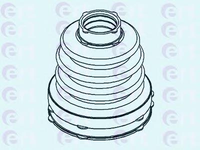 500436 ERT bota de proteção interna de junta homocinética do semieixo dianteiro