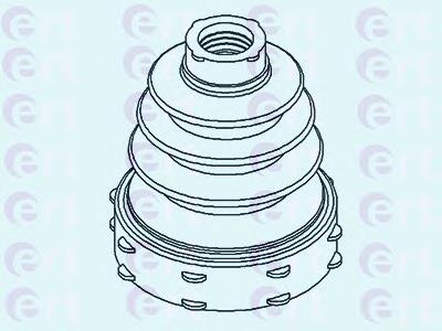 500432 ERT bota de proteção interna de junta homocinética do semieixo dianteiro