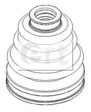 500388 ERT bota de proteção interna de junta homocinética do semieixo dianteiro