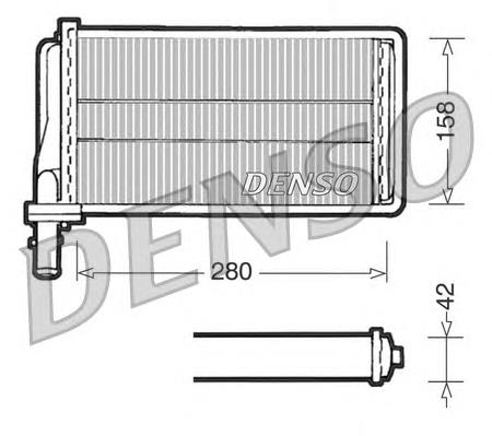 Radiador de forno (de aquecedor) DRR01001 Denso