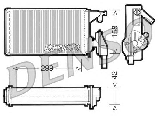 DRR12002 Denso radiador de forno (de aquecedor)