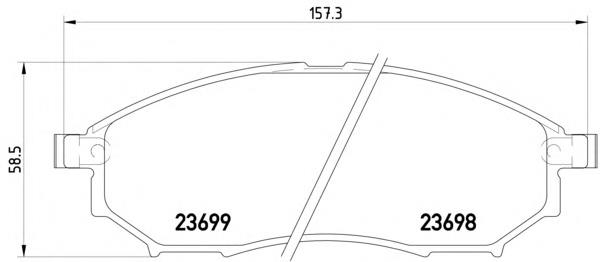 Передние тормозные колодки MDB2247 Mintex