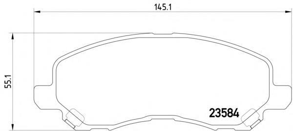 MDB2985 Mintex Колодки передние