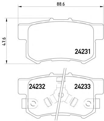 Задние тормозные колодки MDB2710 Mintex