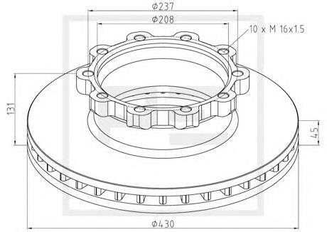 Передние тормозные диски 12610000A PE Automotive