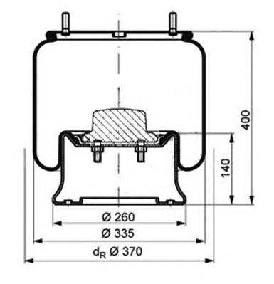 084.220-71A PE Automotive coxim pneumático (suspensão de lâminas pneumática do eixo)