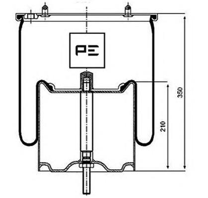 084.119-72A PE Automotive coxim pneumático (suspensão de lâminas pneumática do eixo traseiro)