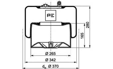 084.271-72A PE Automotive coxim pneumático (suspensão de lâminas pneumática do eixo traseiro)