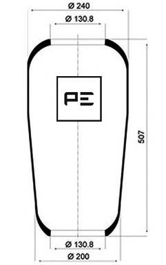 084.013-70A PE Automotive coxim pneumático (suspensão de lâminas pneumática do eixo)