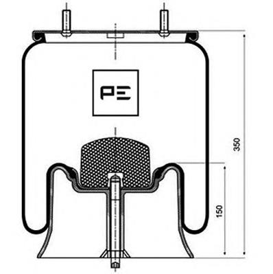 084.100-73A PE Automotive coxim pneumático (suspensão de lâminas pneumática do eixo)