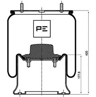 084.101-72A PE Automotive coxim pneumático (suspensão de lâminas pneumática do eixo traseiro)