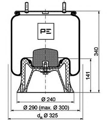 084.099-72A PE Automotive coxim pneumático (suspensão de lâminas pneumática do eixo)