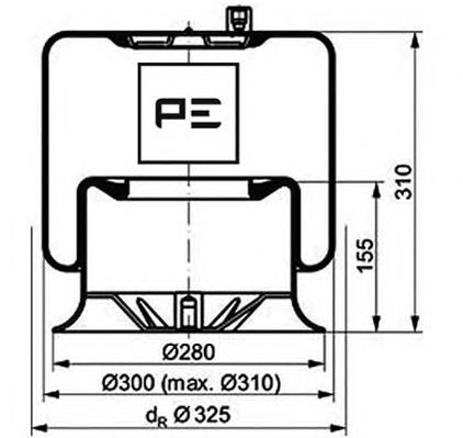 084.111-76A PE Automotive coxim pneumático (suspensão de lâminas pneumática do eixo)