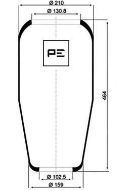 08406070A PE Automotive coxim pneumático (suspensão de lâminas pneumática do eixo)